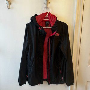 North Face rain jacket Fushia and Black